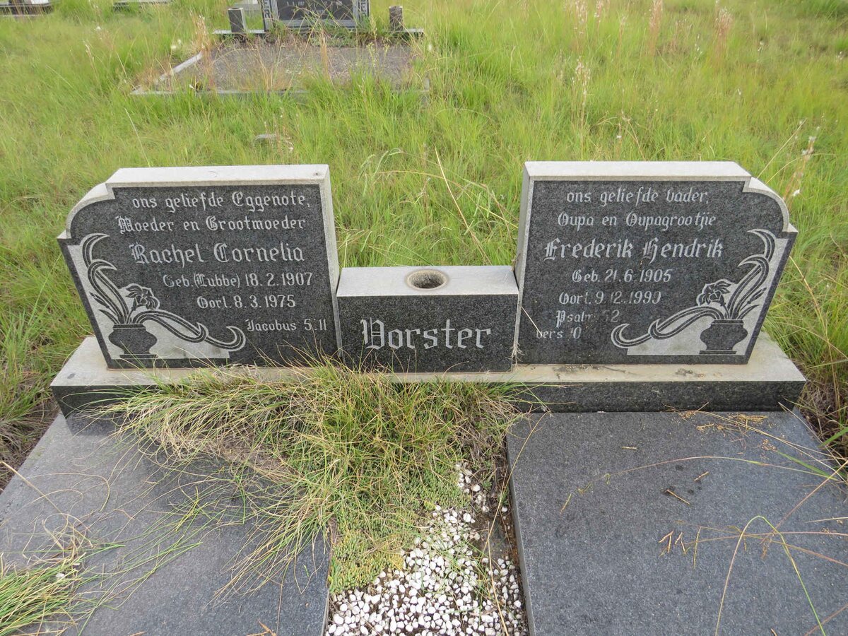 VORSTER Frederik Hendrik 1905-1999 & Rachel Cornelia LUBBE 1907-1975