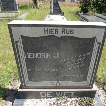 WET Hendrik J., de 1910-1972