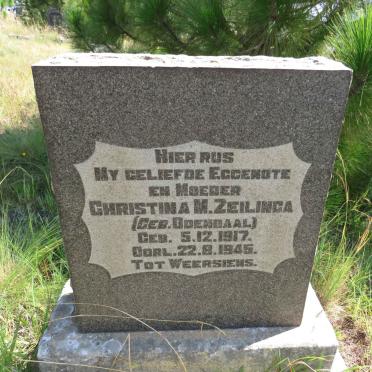 ZEILINGA Christina M, nee ODENDAAL 1917-1945