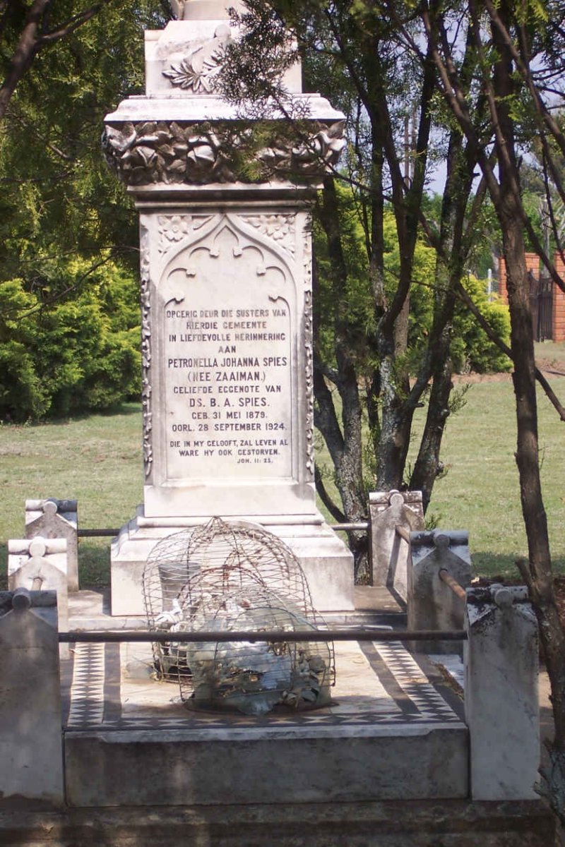 SPIES Petronella Johanna nee ZAAIMAN 1879-1924