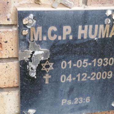 HUMAN M.C.P. 1930-2009