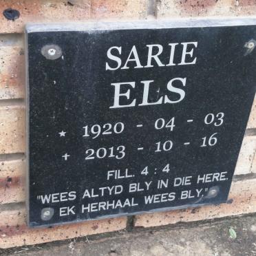 ELS Sarie 1920-2013