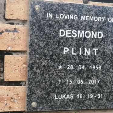 PLINT Desmond 1954-2017