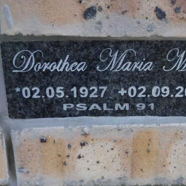 MEYER Dorothea Maria 1927-2014