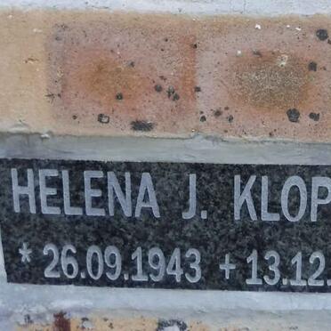 KLOPPER Helena J. 1943-2011