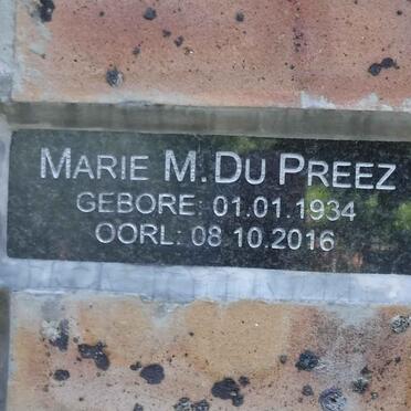 PREEZ Marie M., du 1934-2016