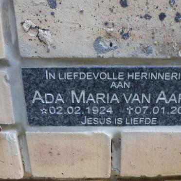 AARDT Ada Maria, van 1924-2016