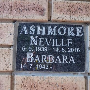 ASHMORE Neville 1939-2016 &amp; Barbara 1943-