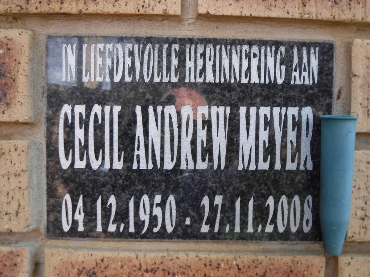MEYER Cecil Andrew 1950-2008