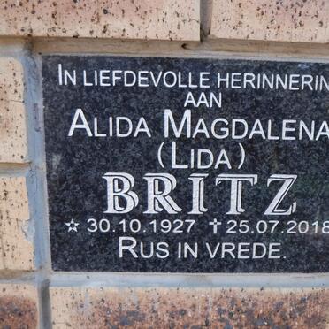 BRITZ Alida Magdalena 1927-2018