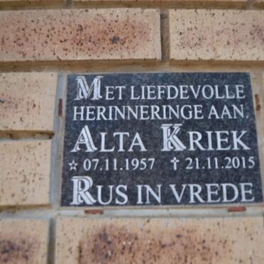 KRIEK Alta 1957-2015