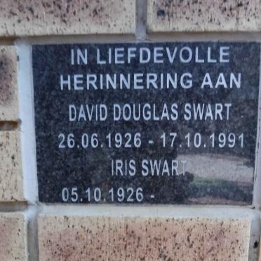 SWART David Douglas 1926-1991 &amp; Iris 1926-