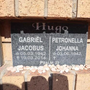 HUGO Gabriel Jacobus 1942-2014 & Petronella Johanna 1942-