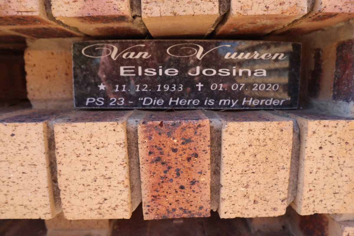 VUUREN Elsie Josina, van 1933-2020