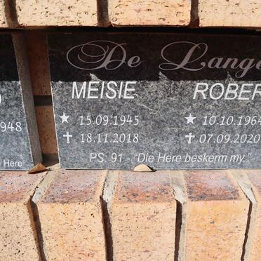 LANGE Robert, de 1964-2020 & Meisie 1945-2018