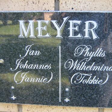MEYER Jan Johannes &amp; Phyllis Wilhelmina