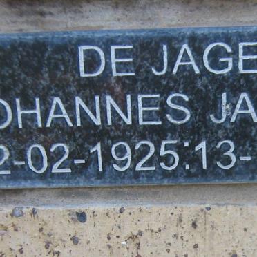 JAGER Johannes Jacobus, de 1925-2002