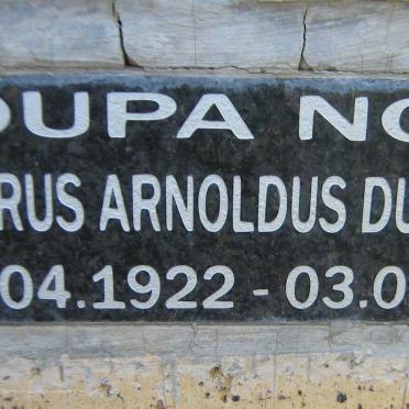 PLESSIS Petrus Arnoldus, du 1922-2011