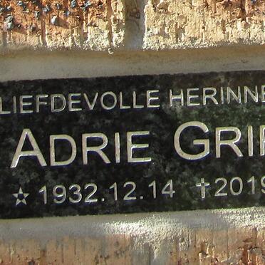 GRIFFIN Adrie 1932-2019