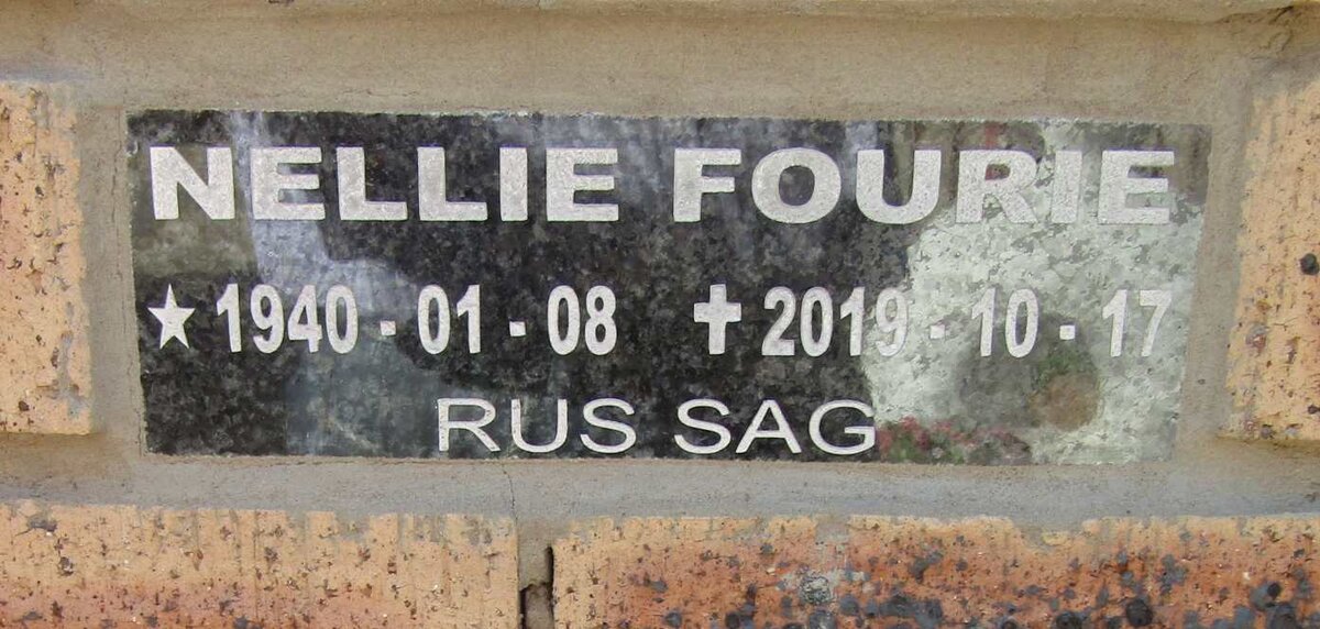 FOURIE Nellie 1940-2019