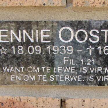 OOSTHUIZEN Hennie 1939-2017