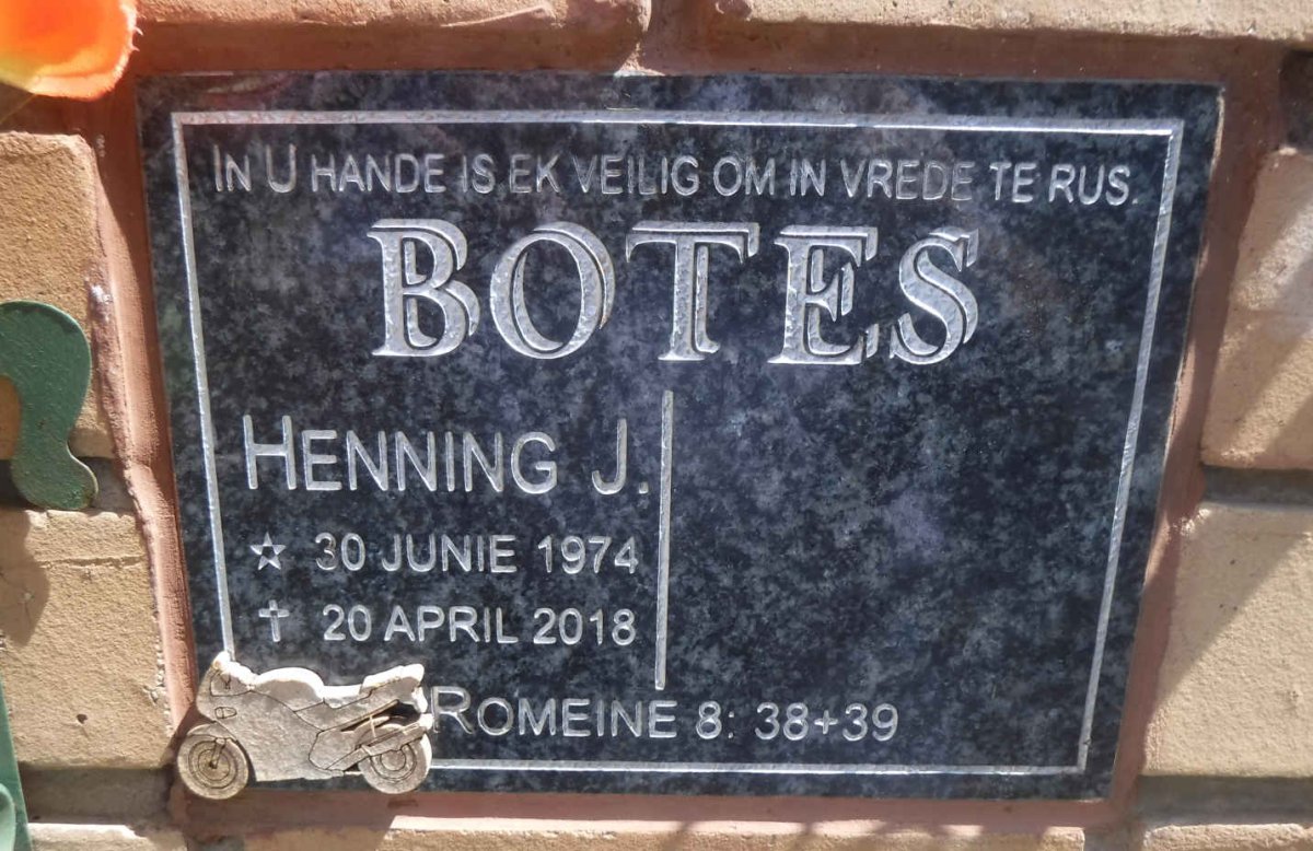 BOTES Henning J. 1974-2018