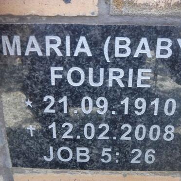 FOURIE Maria 1910-2008