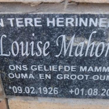 MAHONEY Louise 1926-2014