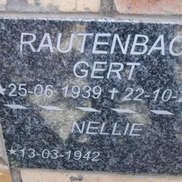 RAUTENBACH Gert 1939-2005 &amp; Nellie 1942-