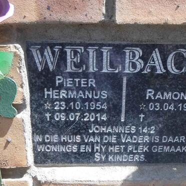 WEILBACH Pieter Hermanus 1954-2014 &amp; Ramona 1951-