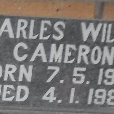 CAMERON Charles William 1962-1985