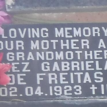 FREITAS Inez Gabriela, de 1923-2004