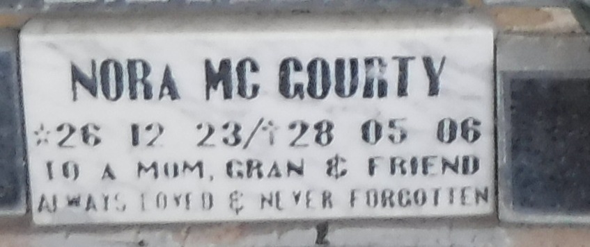 MCGOURTY Nora 1923-2006