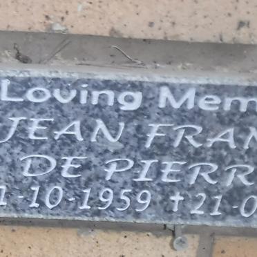 PIERRES Jean France, De 1959-2013
