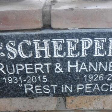 SCHEEPERS Rupert 1931-2015 &amp; Hannetjie 192-2016