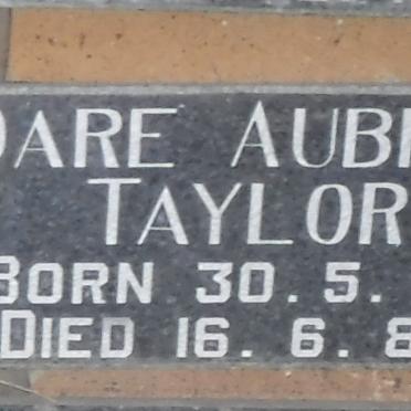 TAYLOR Dare Aubrey 1943-1984
