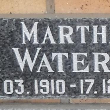 WATERS Martha 1910-1990