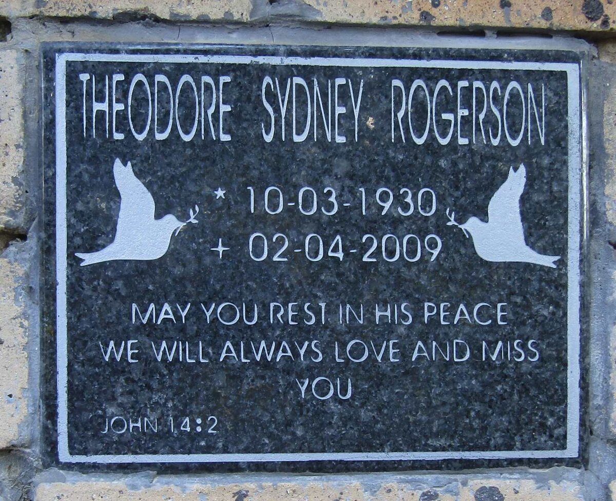 ROGERSON Theodore Sydney 1930-2009