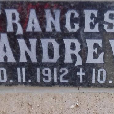 ANDREWS Frances A. 1912-1990