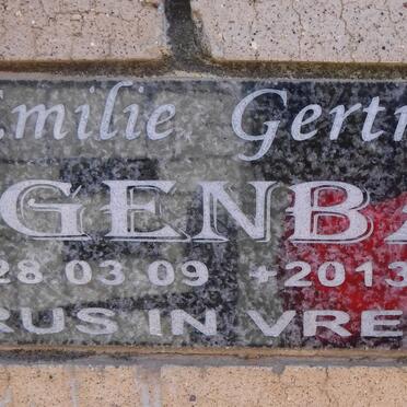AGENBAG Emilie Gertrude 1928-2013
