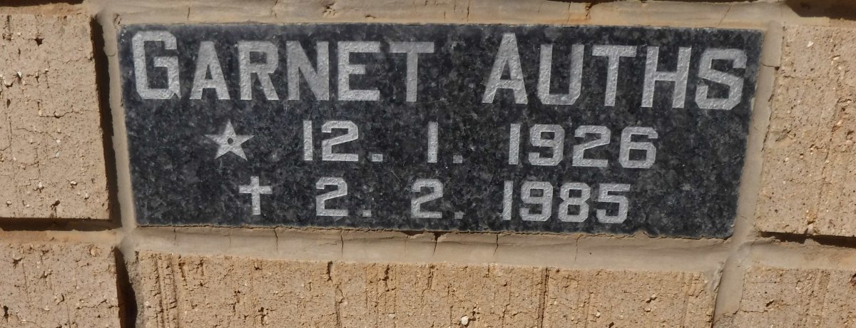 AUTHS Garnet 1926-1985