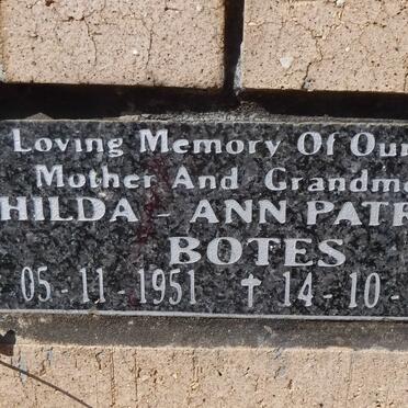 BOTES Hilda-Ann Patricia 1951-2010