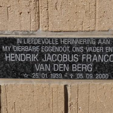 BERG Hendrik Jacobus Francois, van den 1939-2000