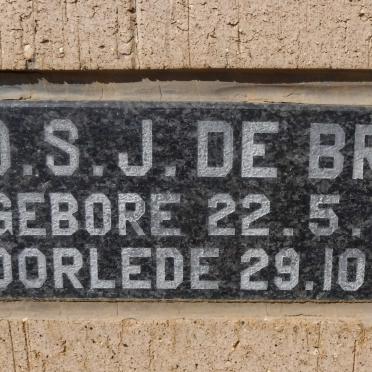 BRUYN D.S.J., de 1939-1979