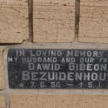 BEZUIDENHOUT David Gideon 1956-1993