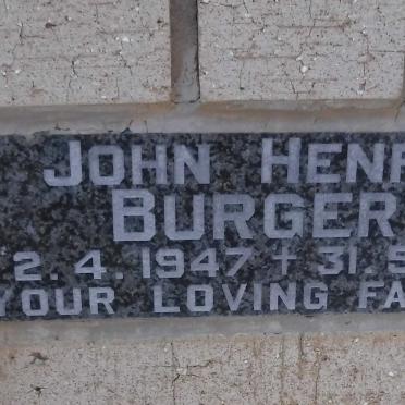 BURGER John Henry 1947-1984