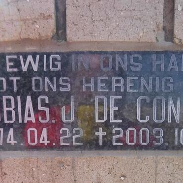 CONING Tobias J., de 1974-2003