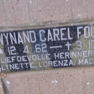 FOURIE Wynand Carel 1962-2001
