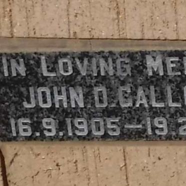 GALLOWAY John D. 1905-1994