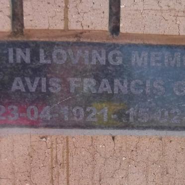 GOW Avis Francis 1921-2004